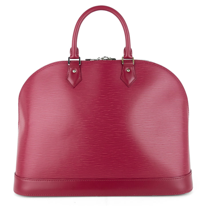 alma gm fuchsia epi leather bag