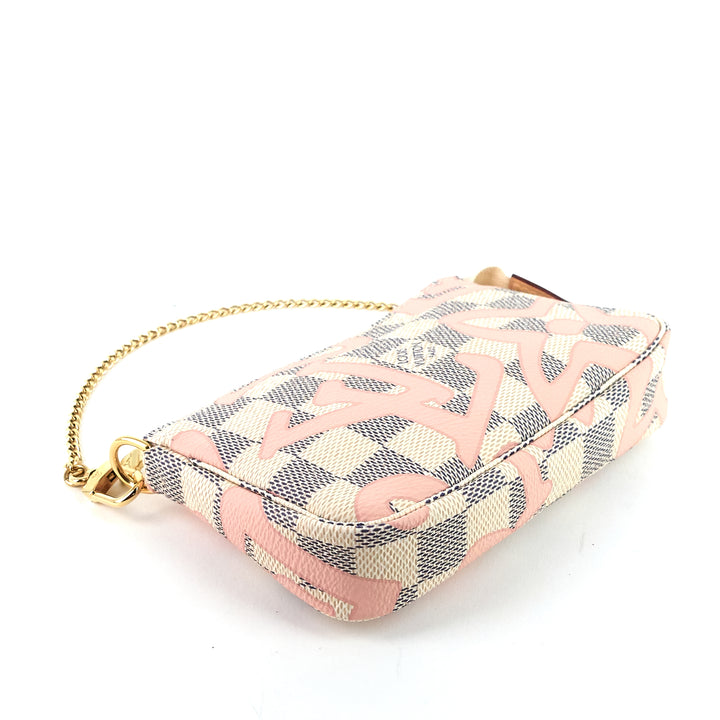 pochette mini damier azur tahitienne canvas bag