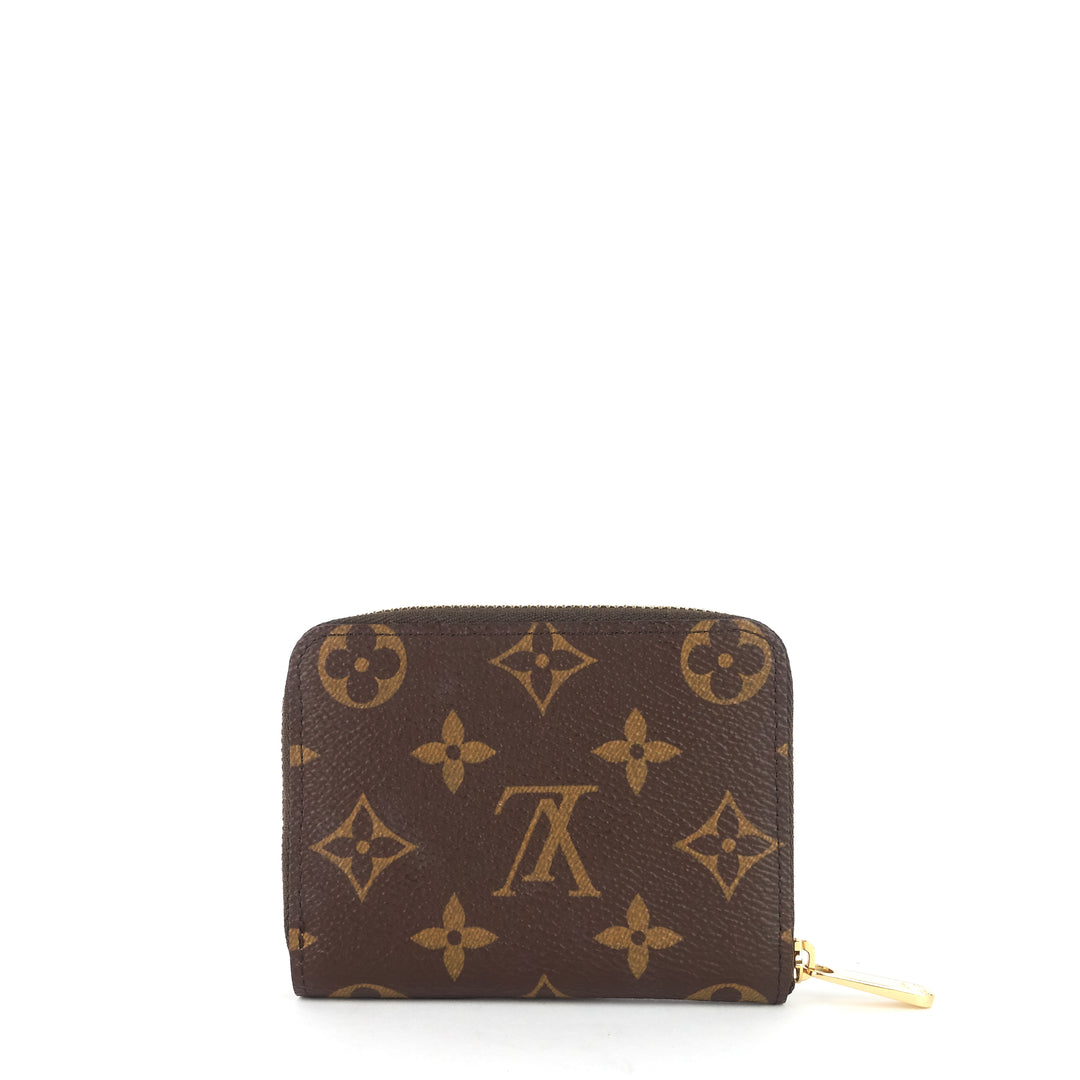 zippy monogram canvas coin purse