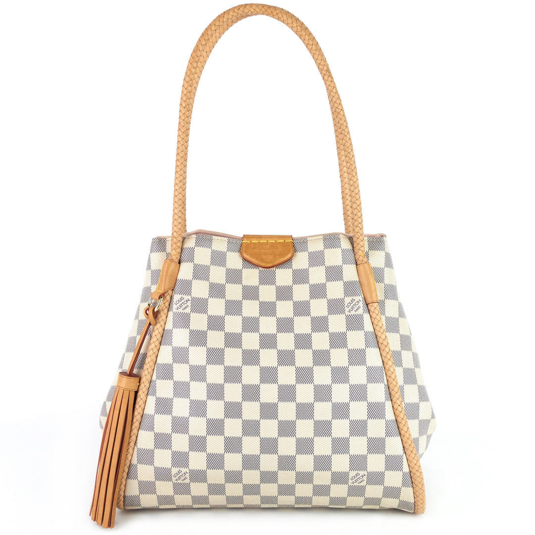 propriano damier azur canvas tote bag