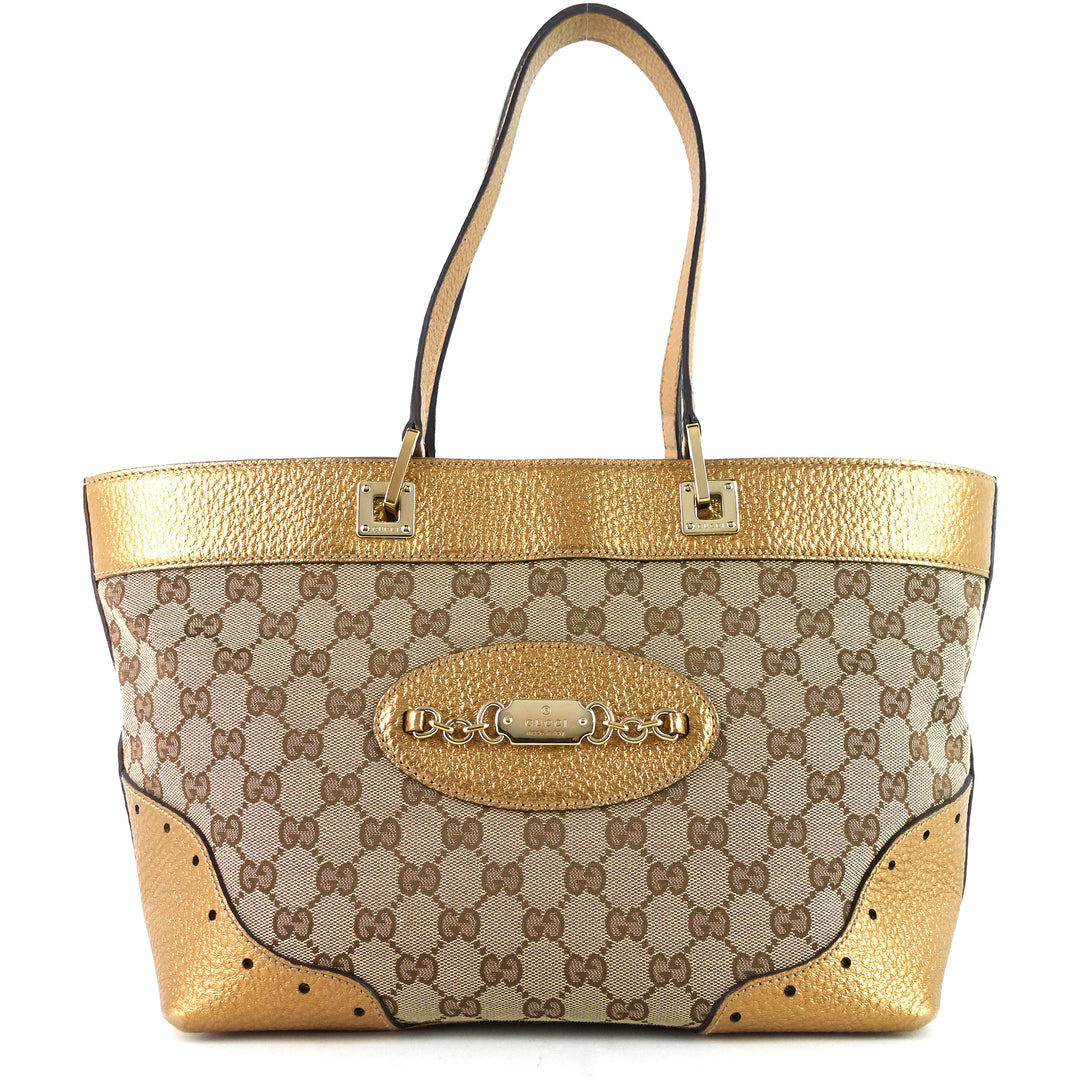 gg canvas punch tote bag
