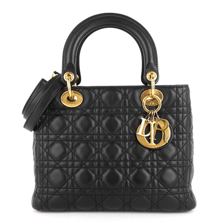 lady dior medium cannage lambskin bag