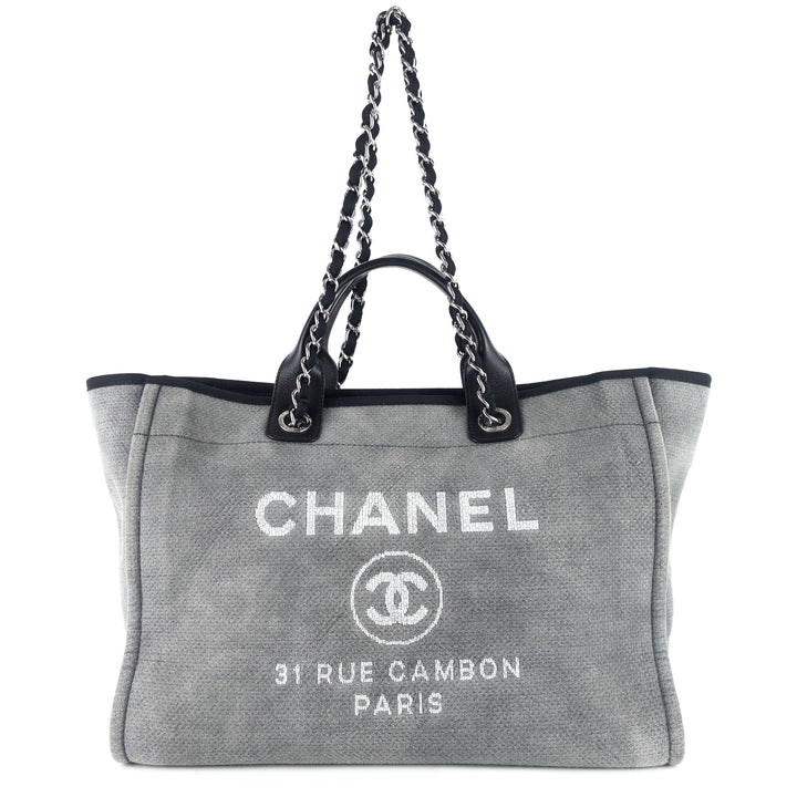 deauville medium canvas shopping tote bag
