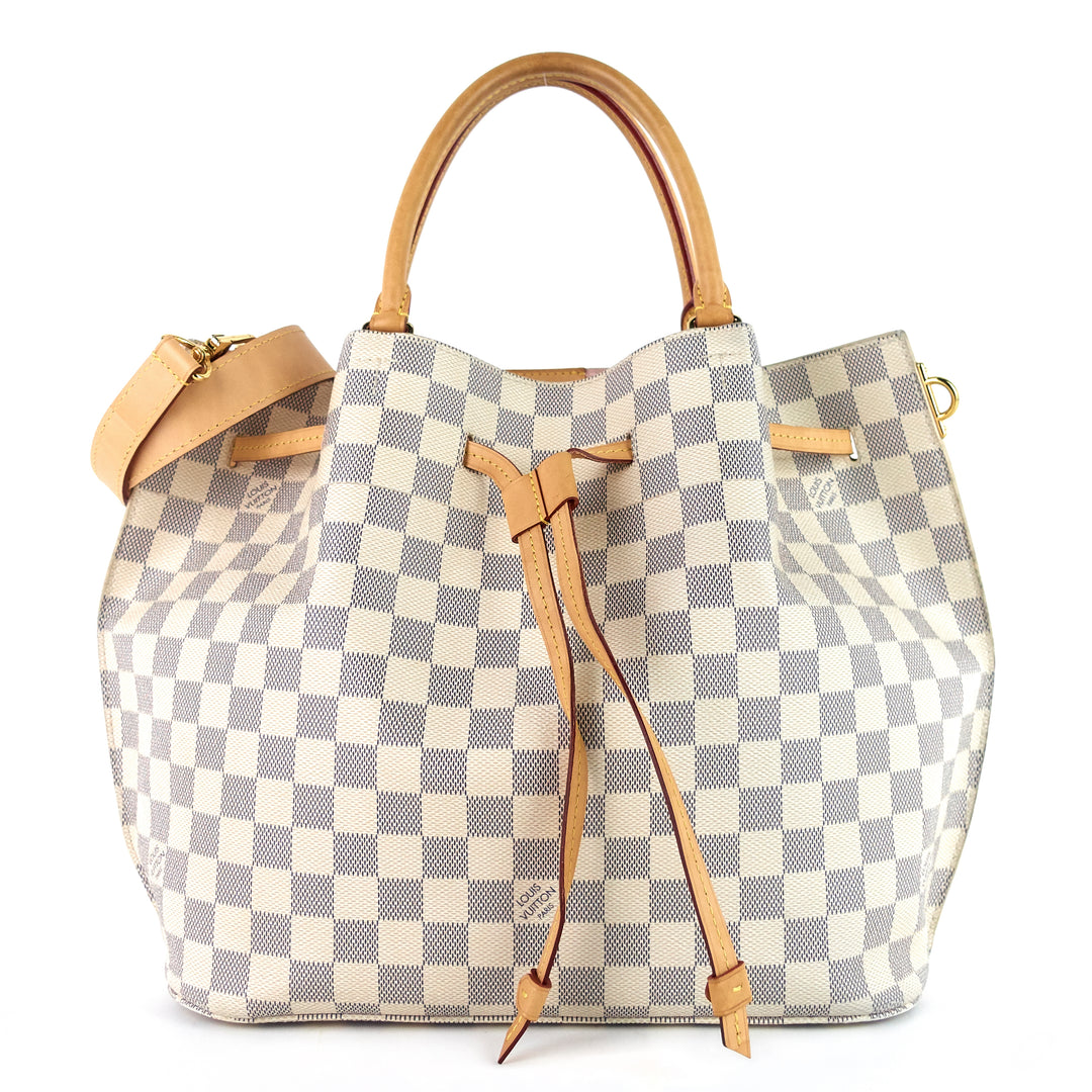 girolata damier azur canvas tote bag