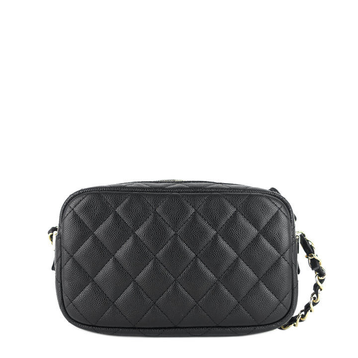 camera case mini caviar leather bag