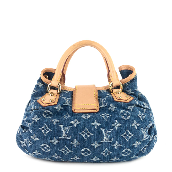 pleaty monogram denim bag
