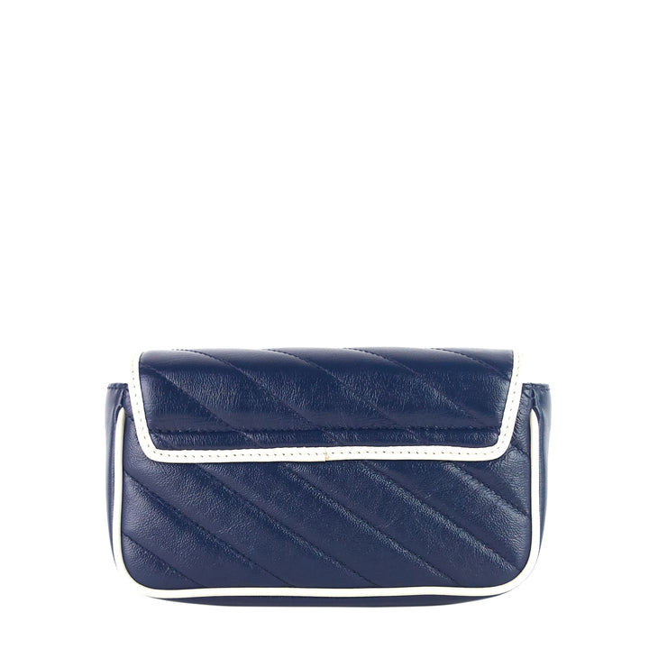 gg marmont diagonal torchon super mini leather bag