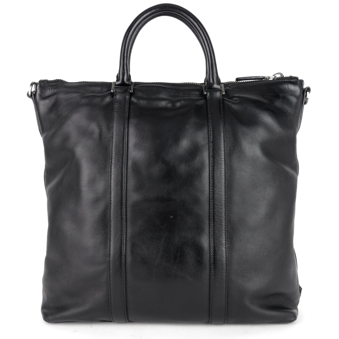 long leather tote bag