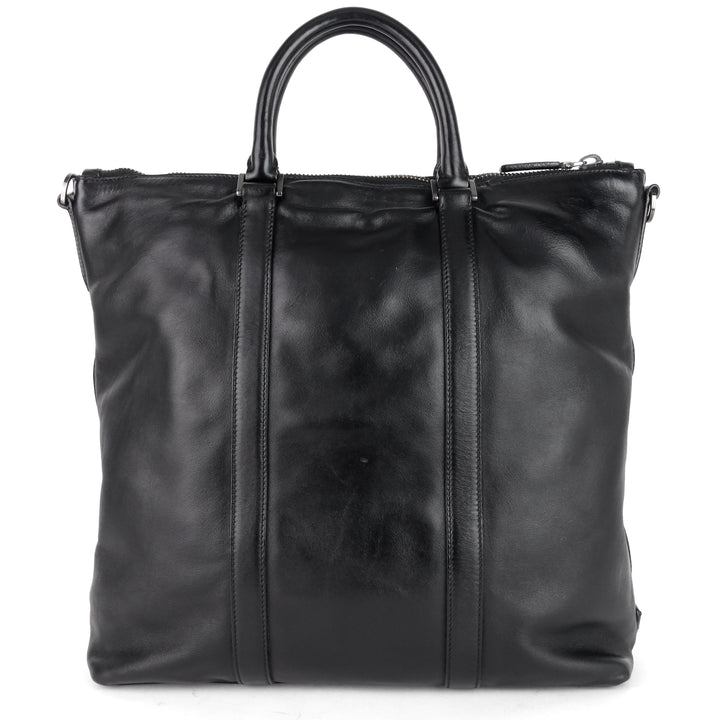 long leather tote bag