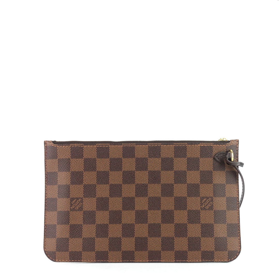 neverfull gm with pouch damier ebene tote bag