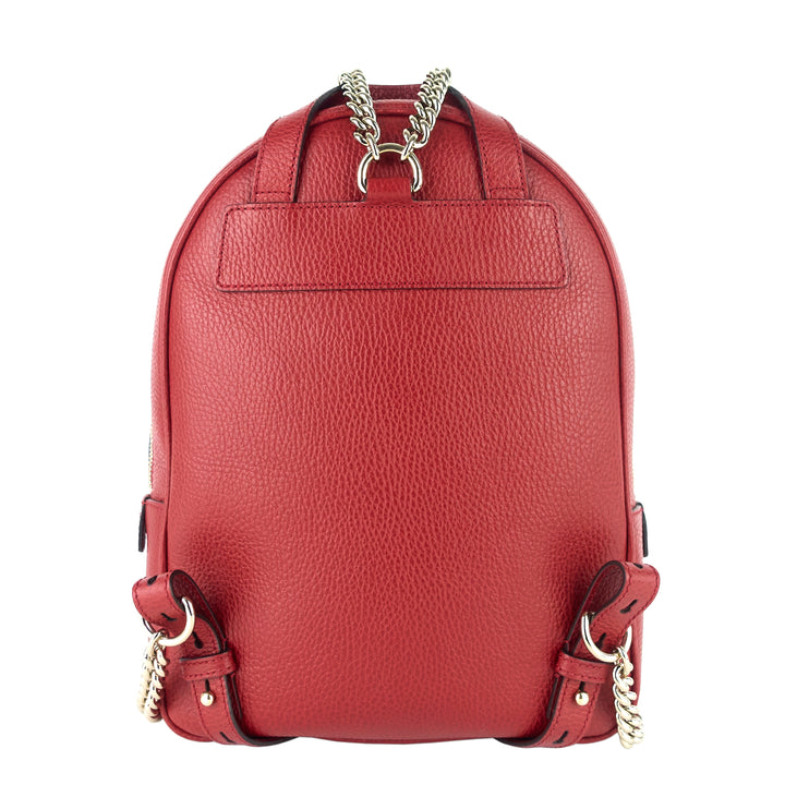 Soho Chain Calfskin Leather Backpack Bag