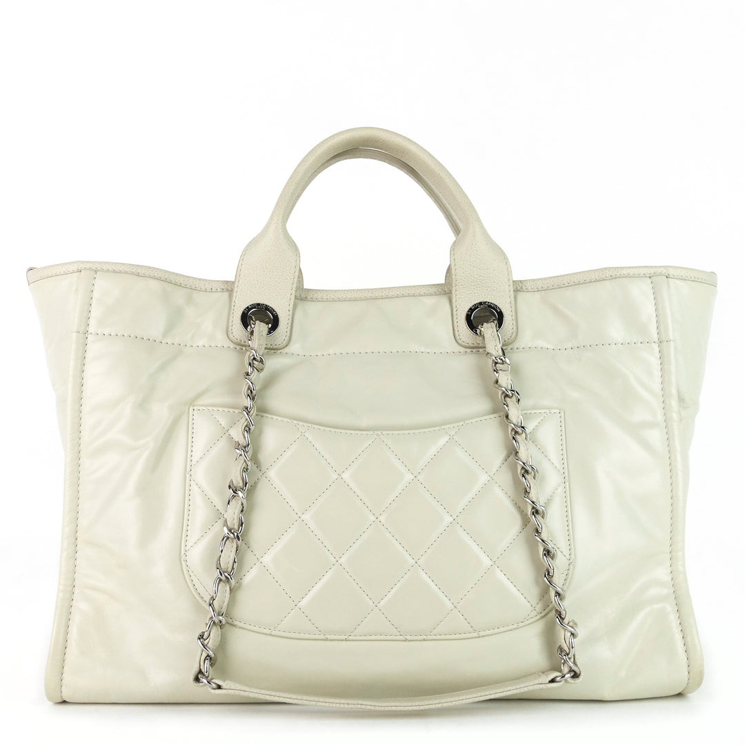 deauville large calf leather bag