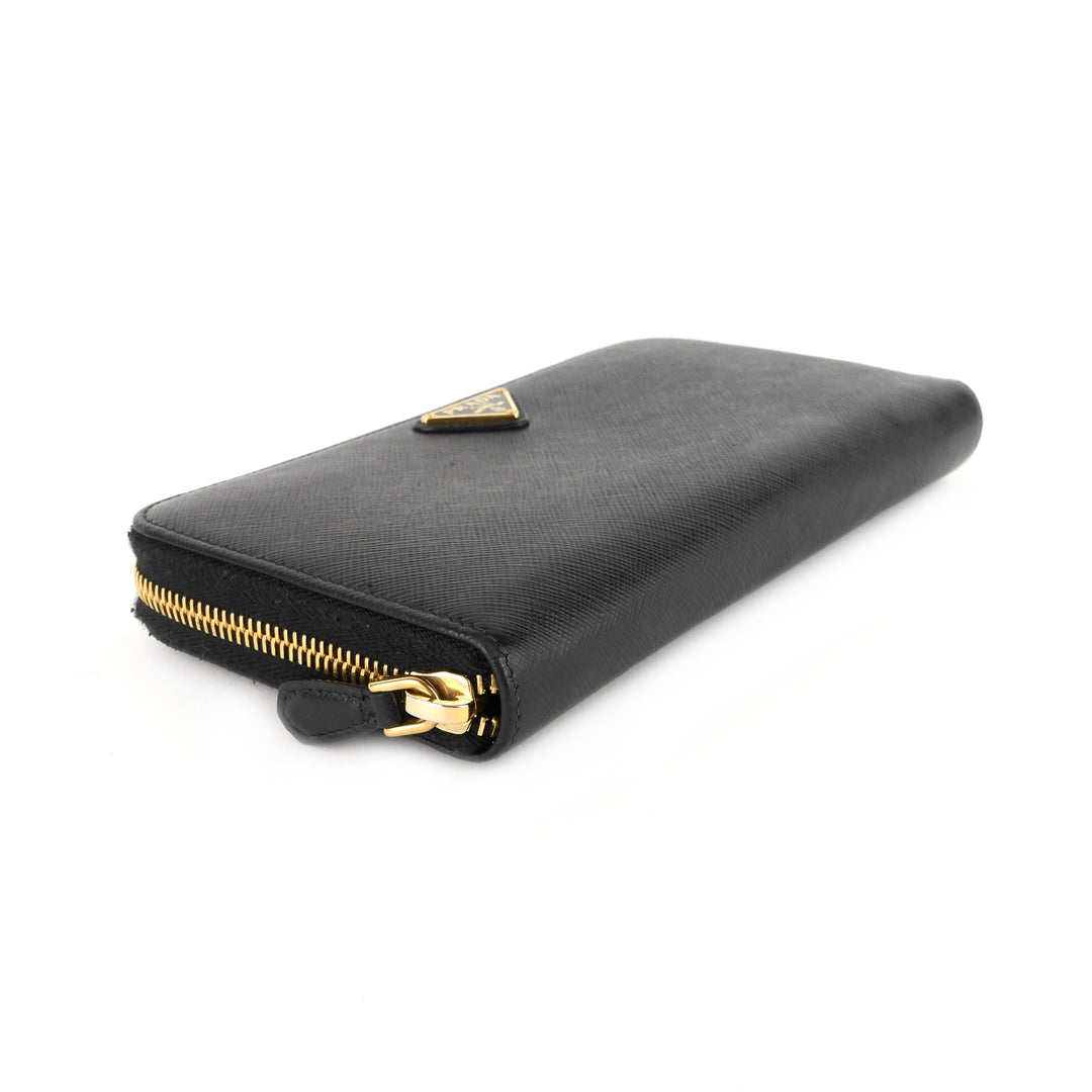 zip around saffiano leather wallet