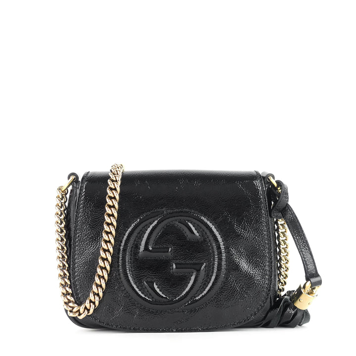 soho patent leather chain crossbody bag