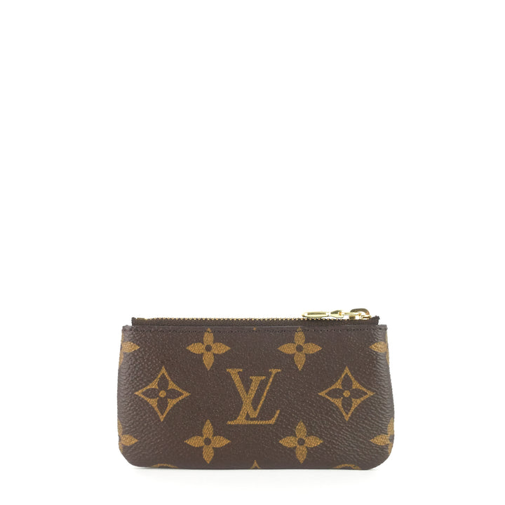 key monogram canvas pouch