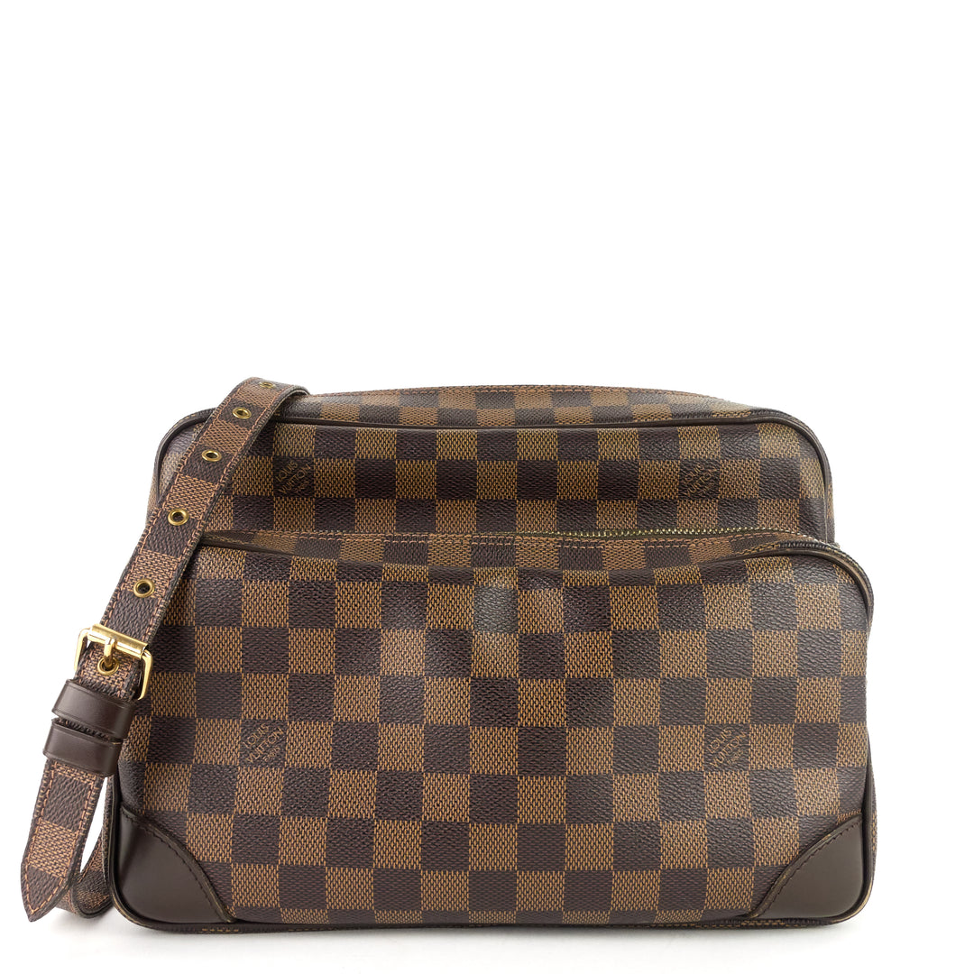 nil 28 damier ebene canvas messenger bag