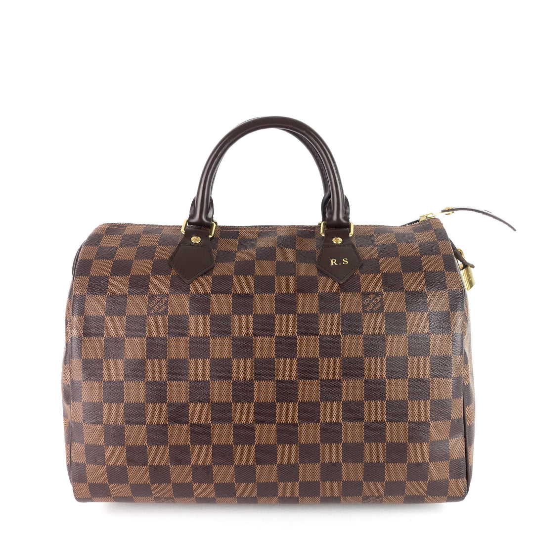 speedy 30 damier ebene canvas bag