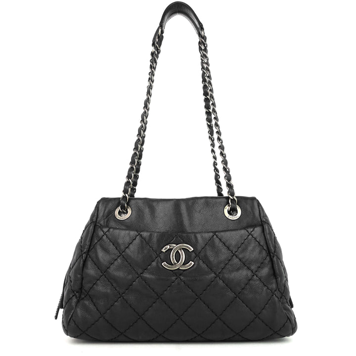 stitch it small calfskin shoulder bag