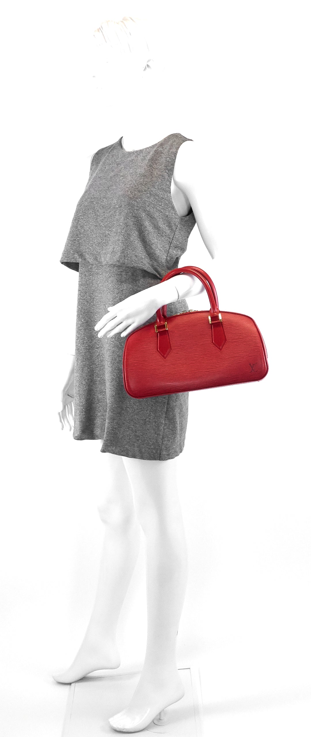 jasmin red epi leather handbag