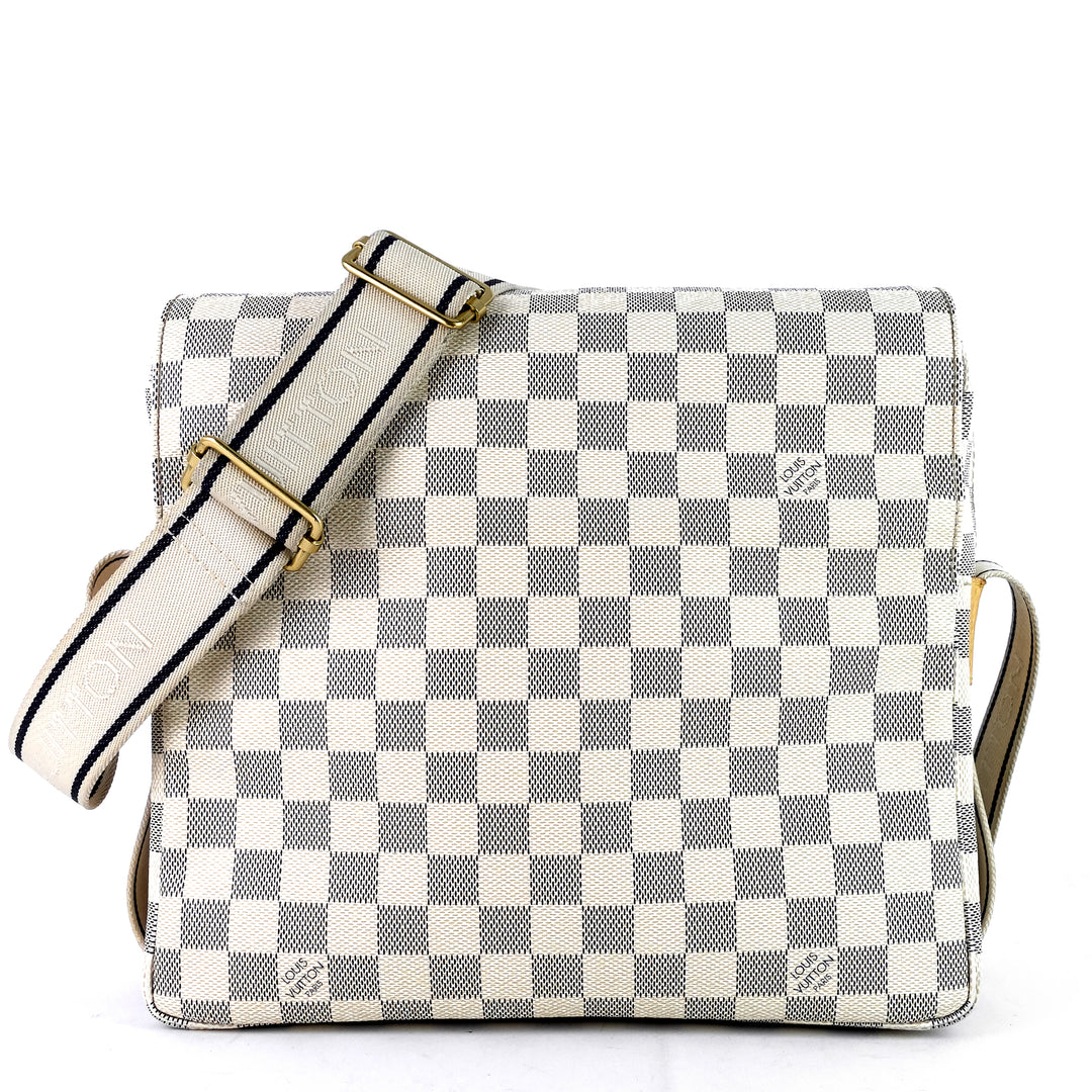 naviglio damier azur canvas messenger bag