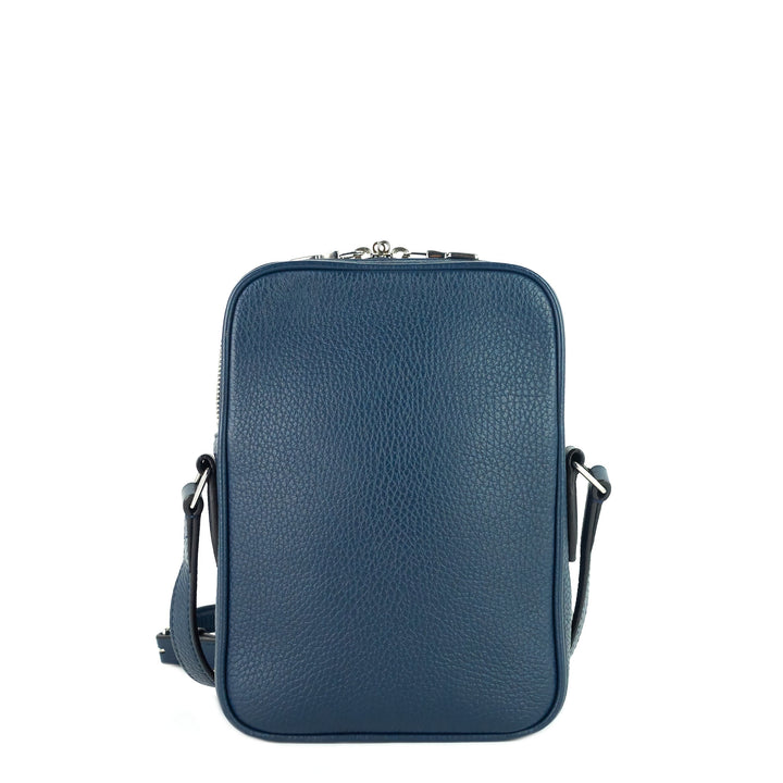 amazone blue taurillon leather crossbody bag