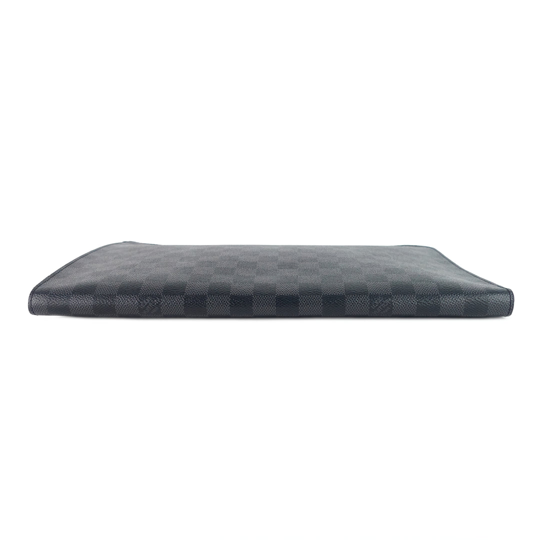 pochette jour gm zip around damier graphite canvas bag