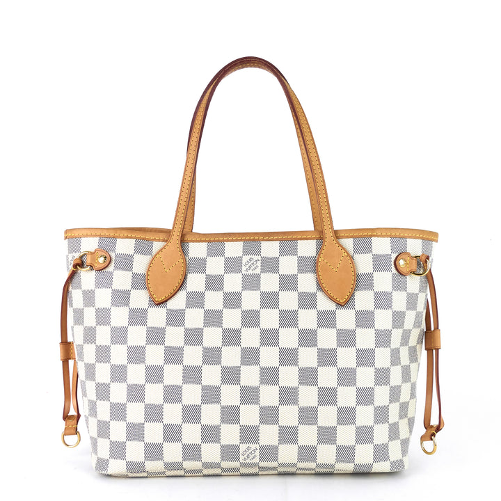 neverfull pm damier azur canvas bag