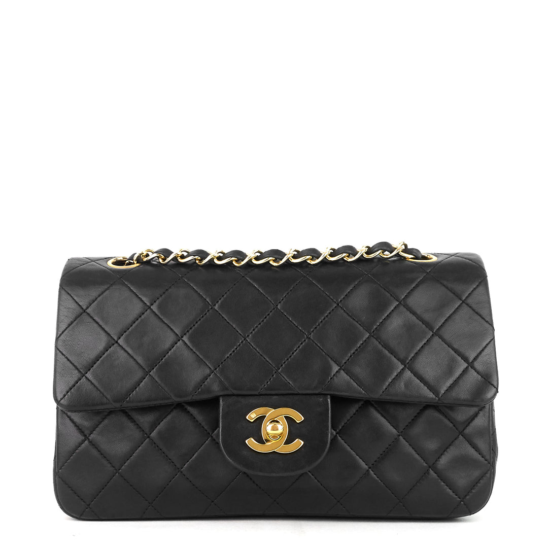 classic double flap small lambskin shoulder bag