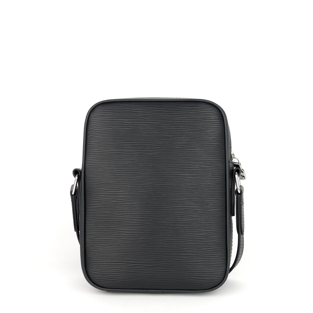 danube slim black epi leather bag