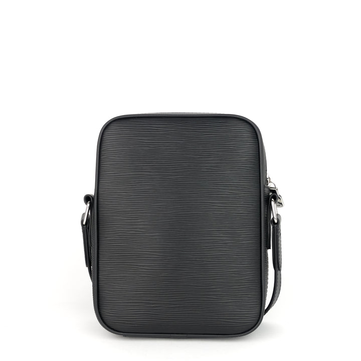 danube slim black epi leather bag
