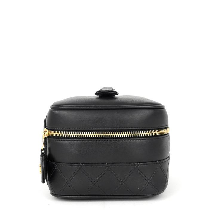 vintage lambskin leather vanity bag