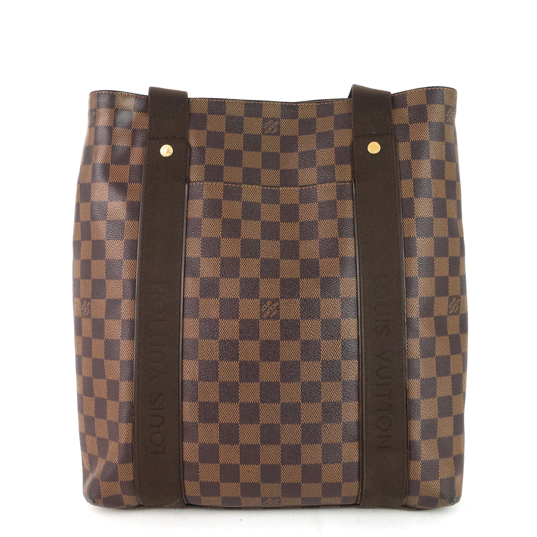 cabas beaubourg damier ebene canvas tote bag