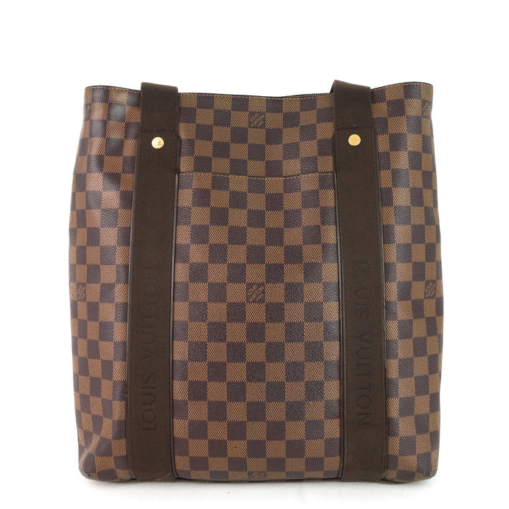 cabas beaubourg damier ebene canvas tote bag