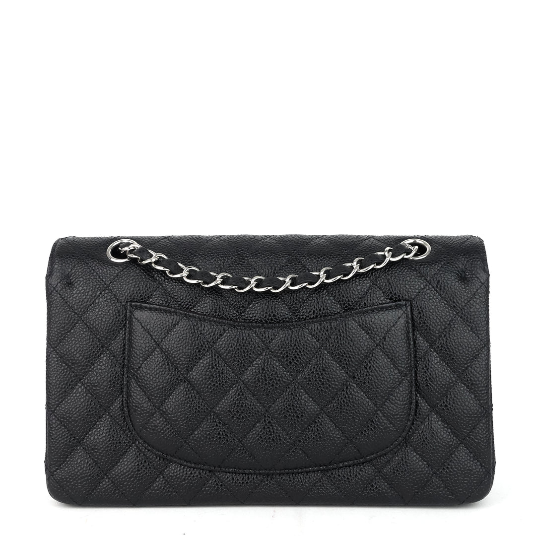 classic double flap medium caviar leather bag