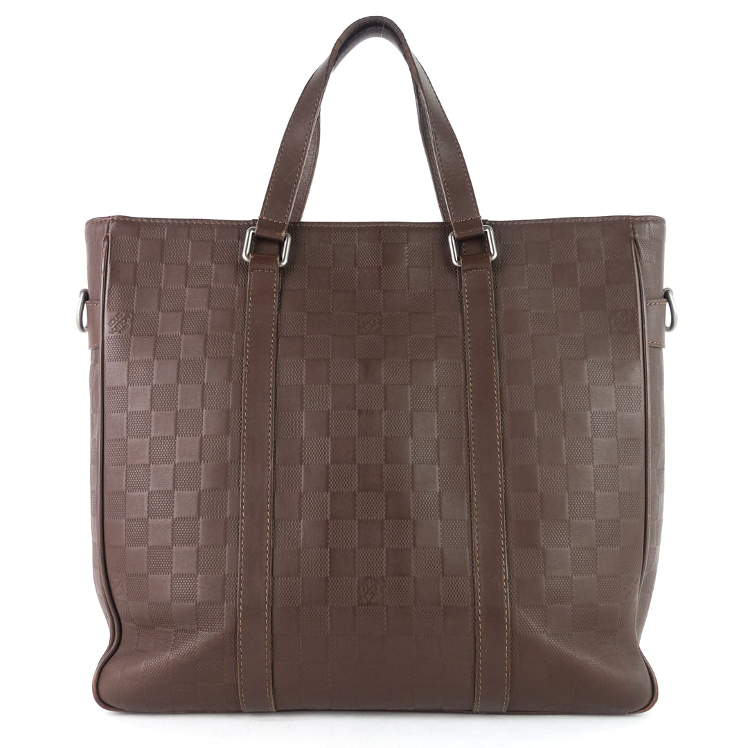 tadao pm damier infini leather tote bag