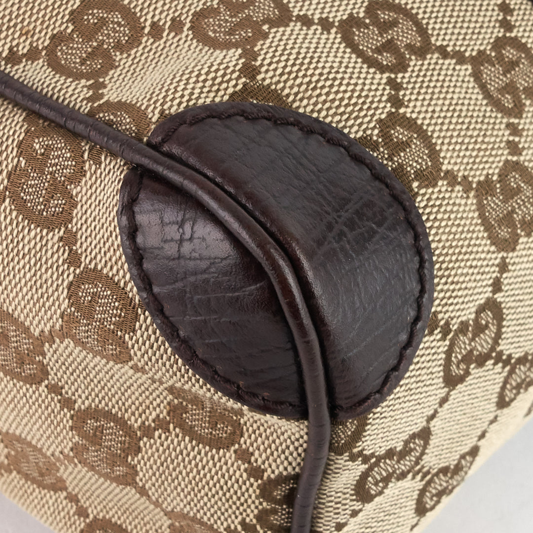 vintage small gg canvas boston bag