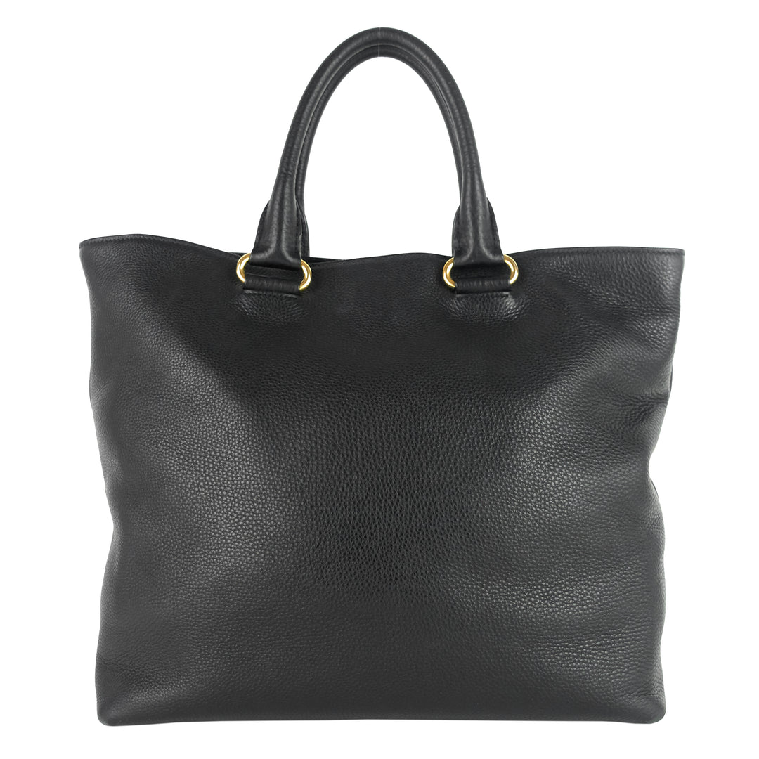 Vitello Daino Leather Tote Bag