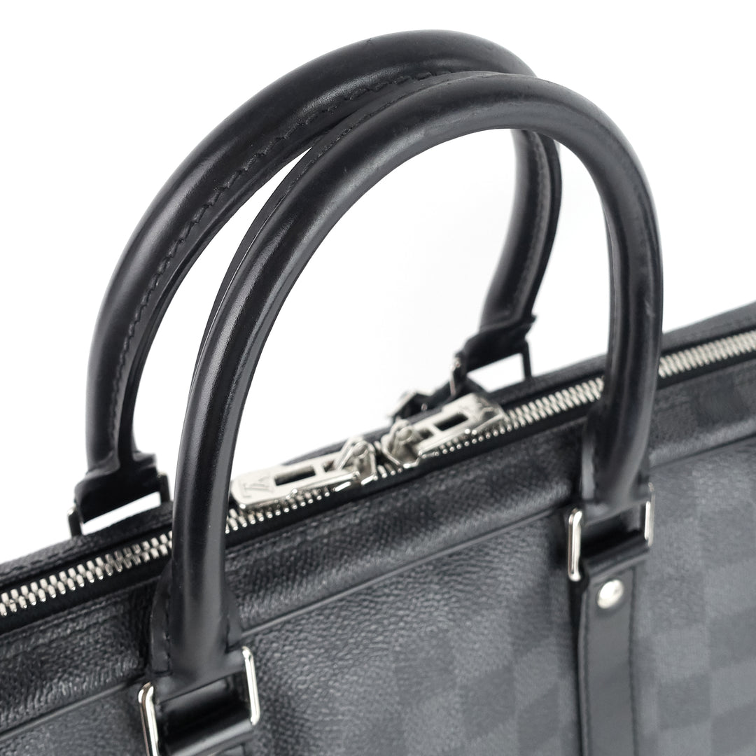 porte-documents voyage gm damier graphite canvas briefcase bag