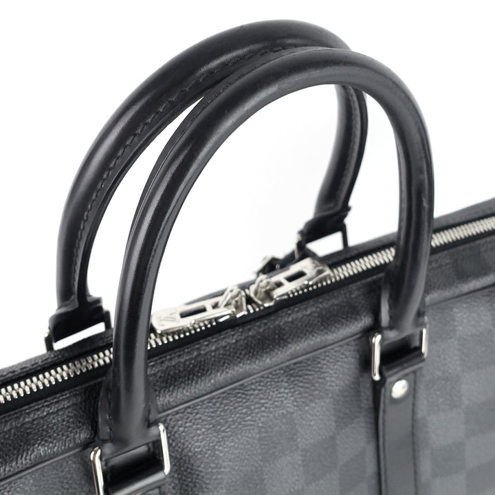 porte-documents voyage gm damier graphite canvas briefcase bag