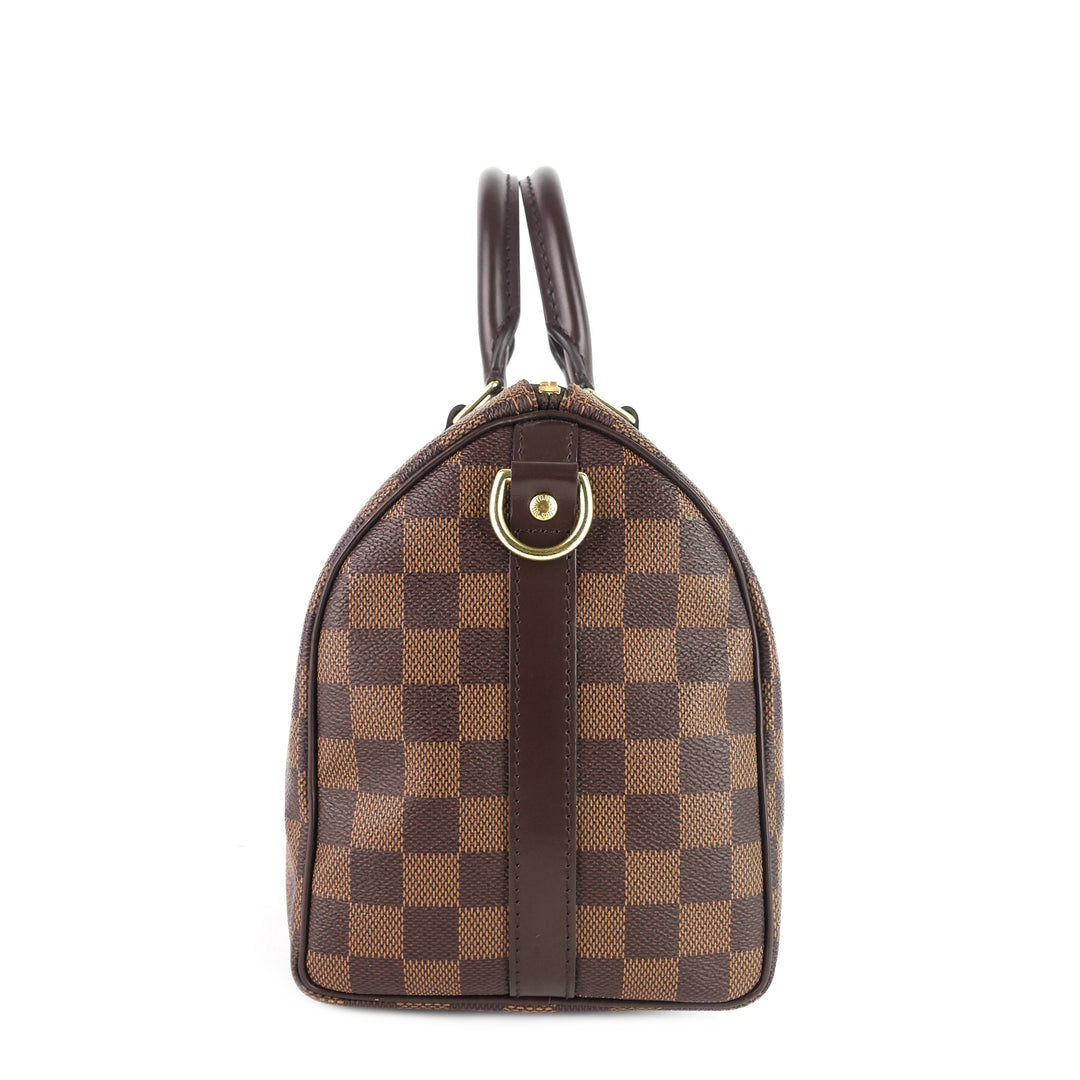 speedy bandoulière 25 damier ebene canvas bag