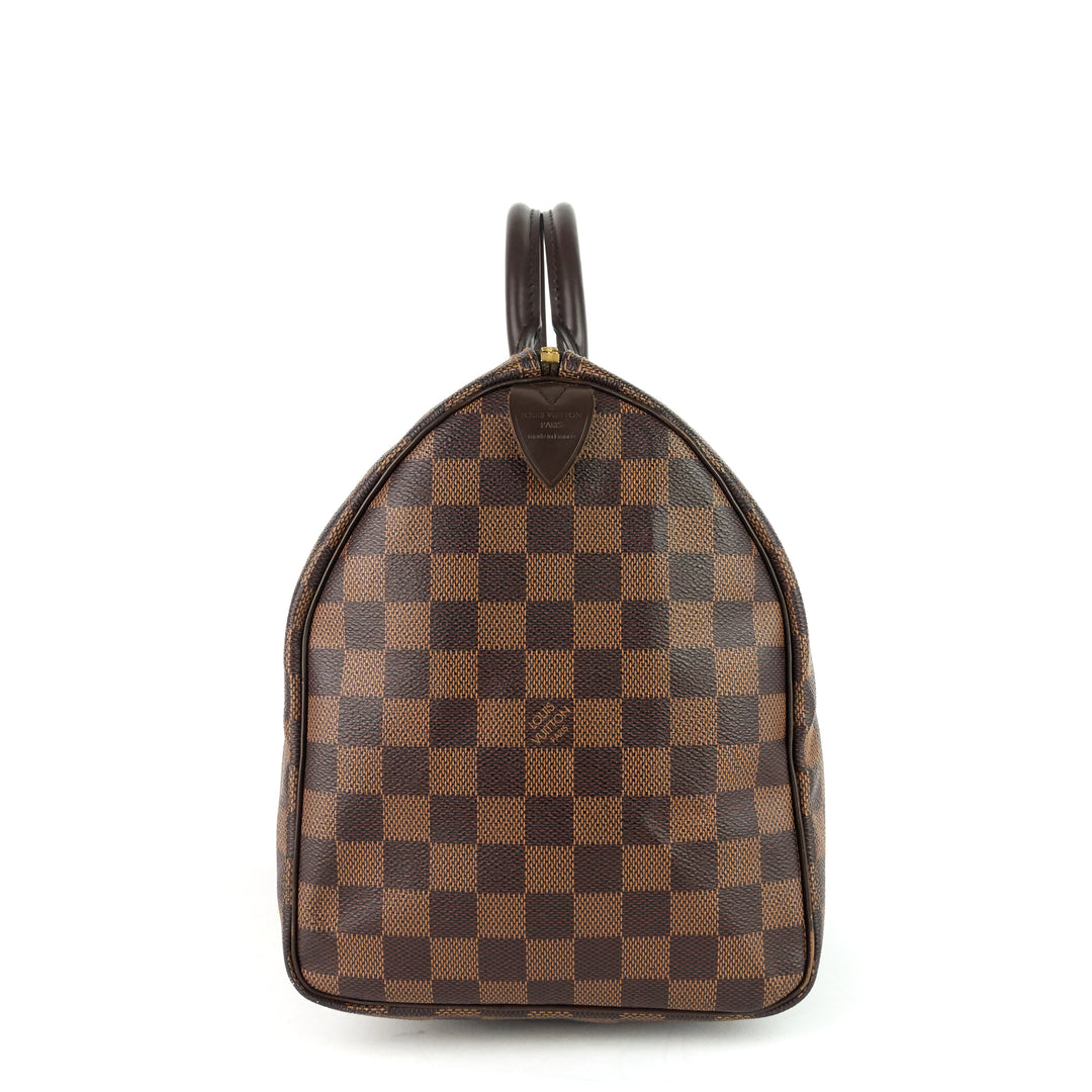speedy 35 damier ebene canvas bag