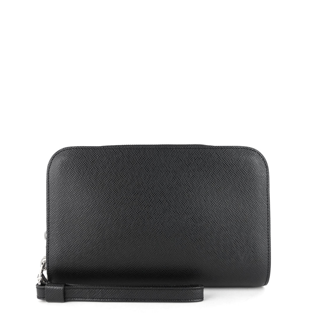 bakail taiga leather clutch bag
