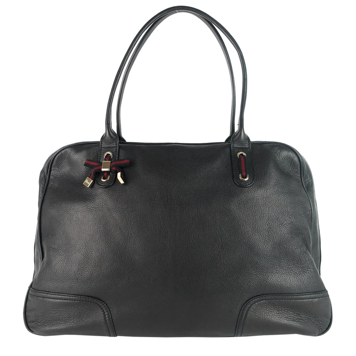 princy boston large leather bag