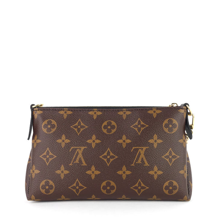 pallas monogram canvas clutch bag