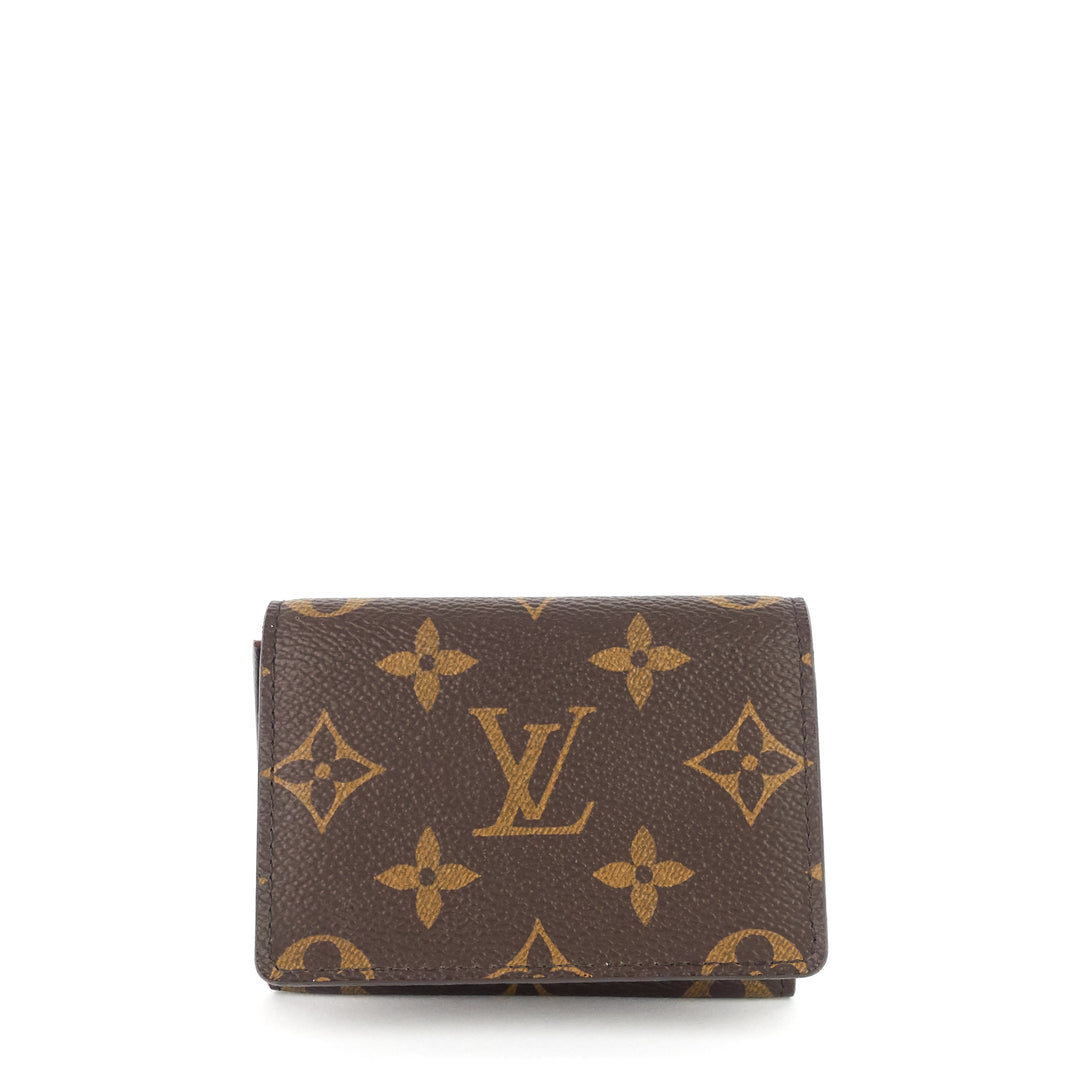 business card monogram canvas holder