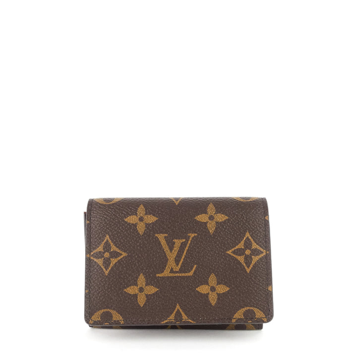 business card monogram canvas holder