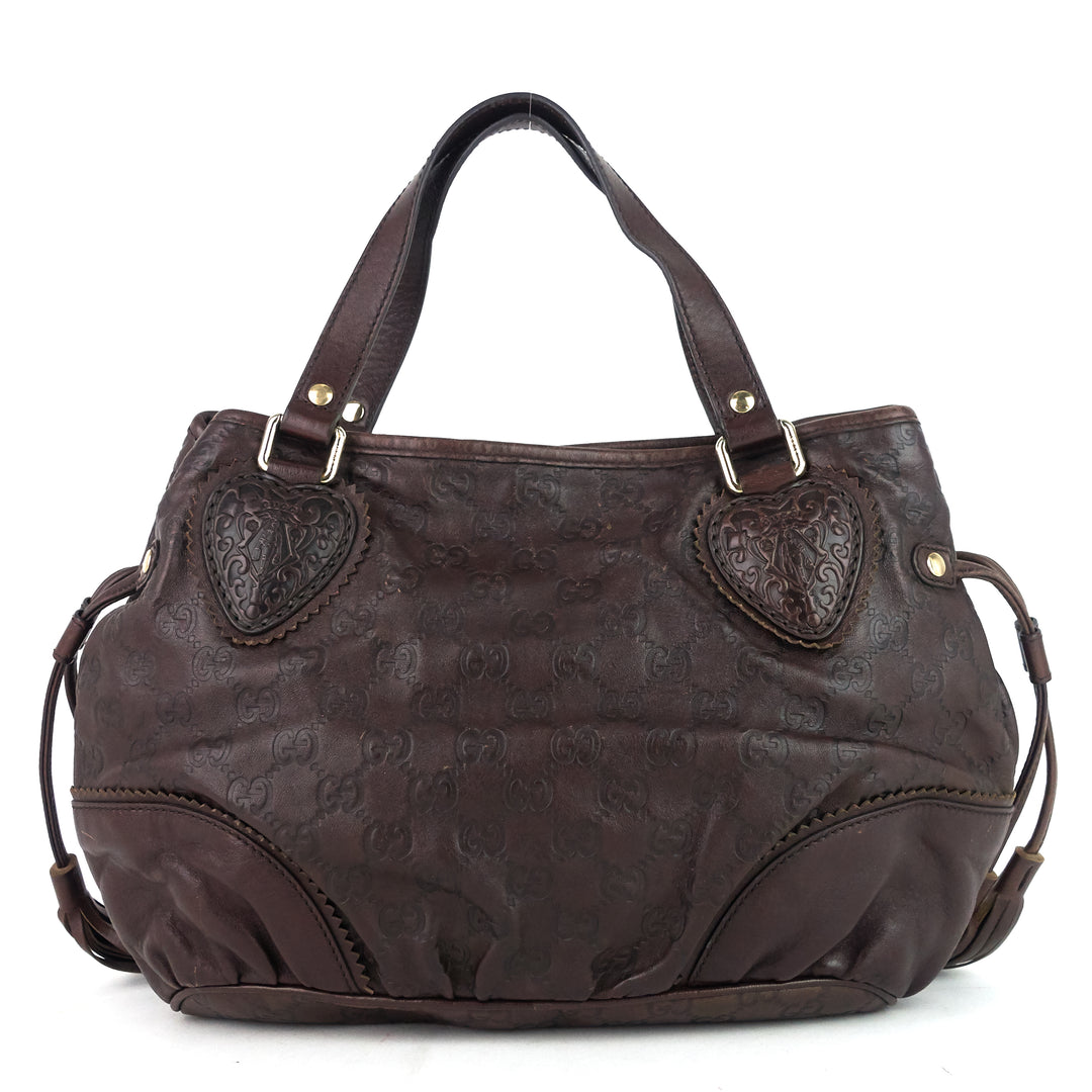 tribeca guccissima leather tote bag
