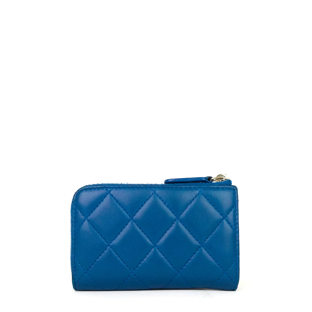 lambskin leather key holder coin pouch