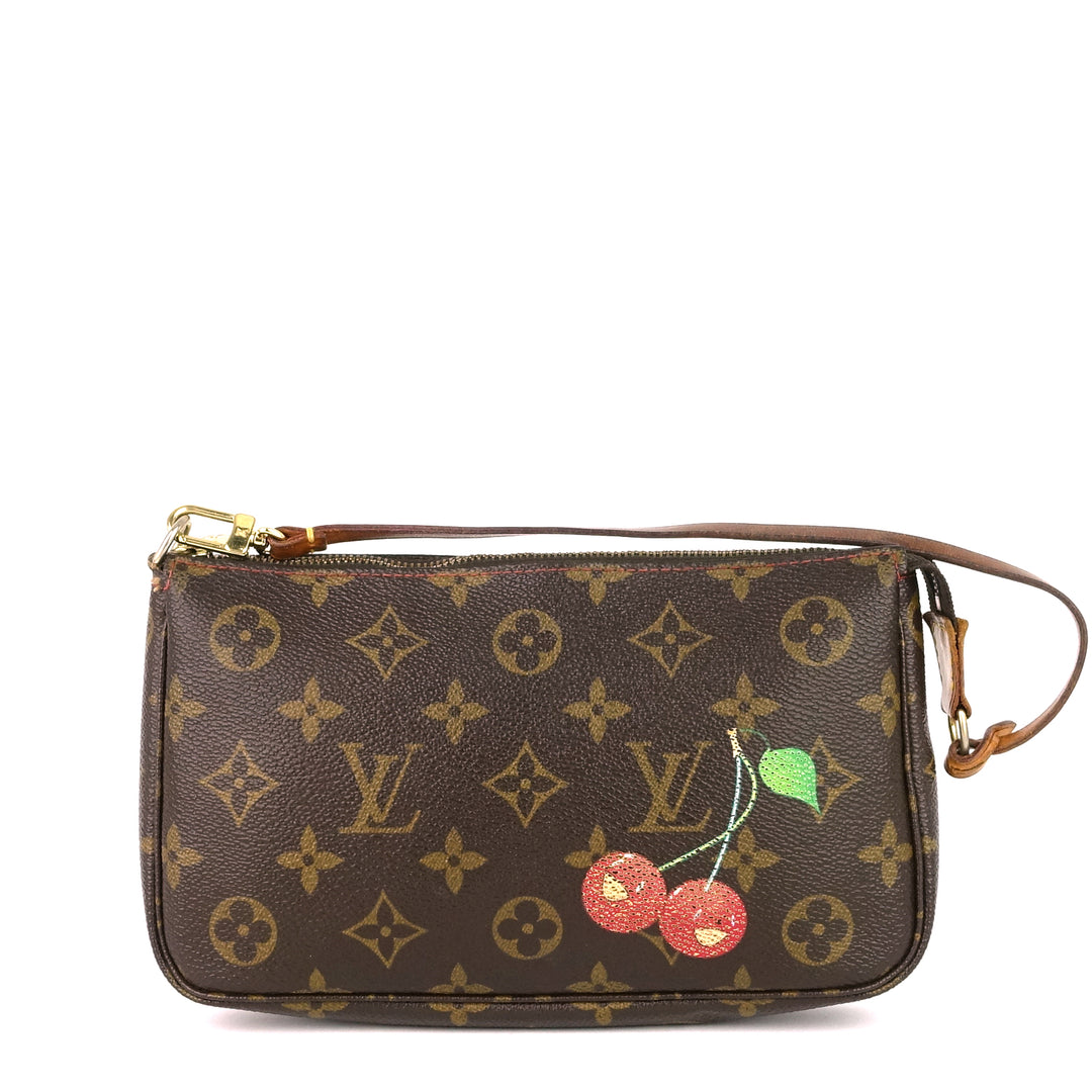 pochette accessoires monogram cerises canvas bag