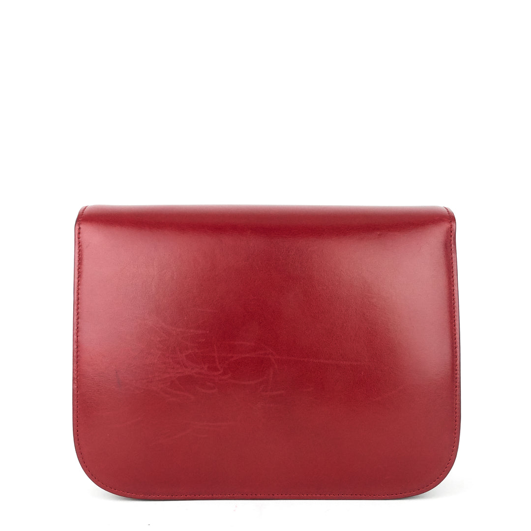 box flap medium calf leather bag